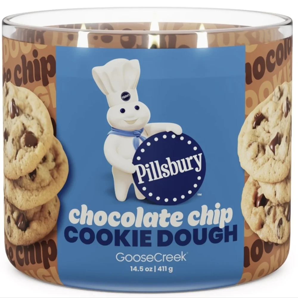 Goosecreek Pillsbury Chocolate Chip Cookie Dough 3-Wick Candle NEW RARE